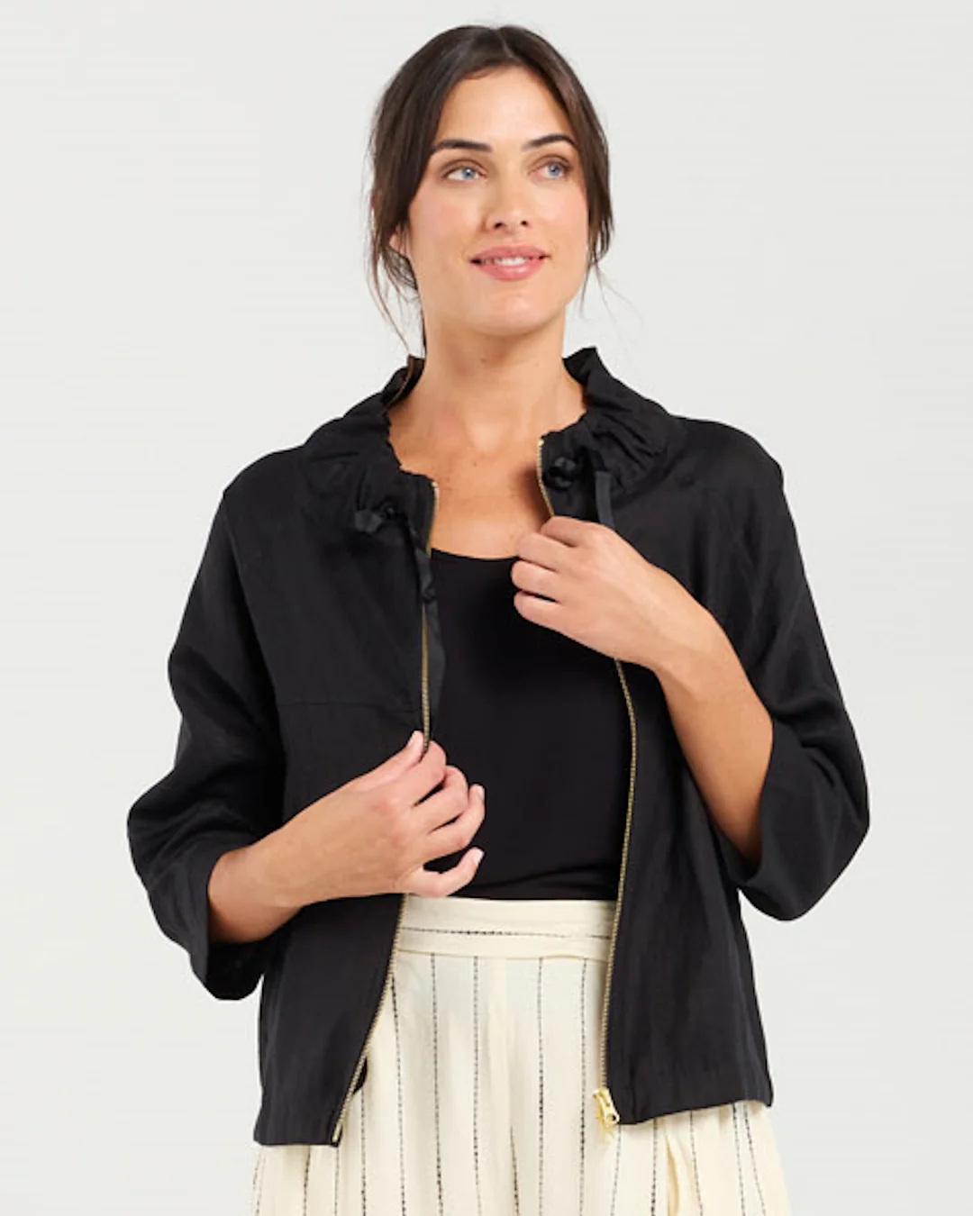 Blackstone Victoria Zip Jacket - Black - Image 2
