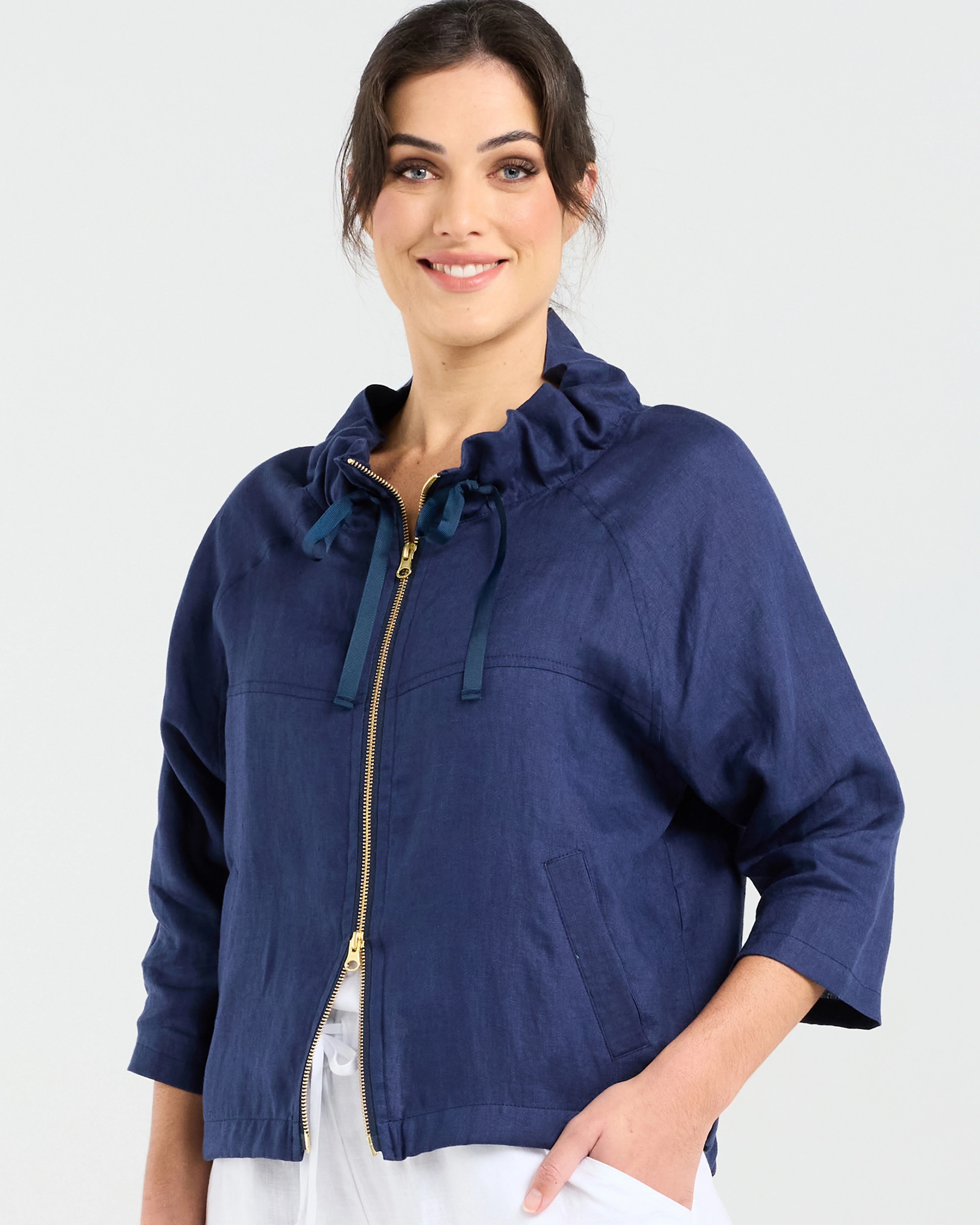 Blackstone Victoria Zip Jacket - French Navy - Image 2