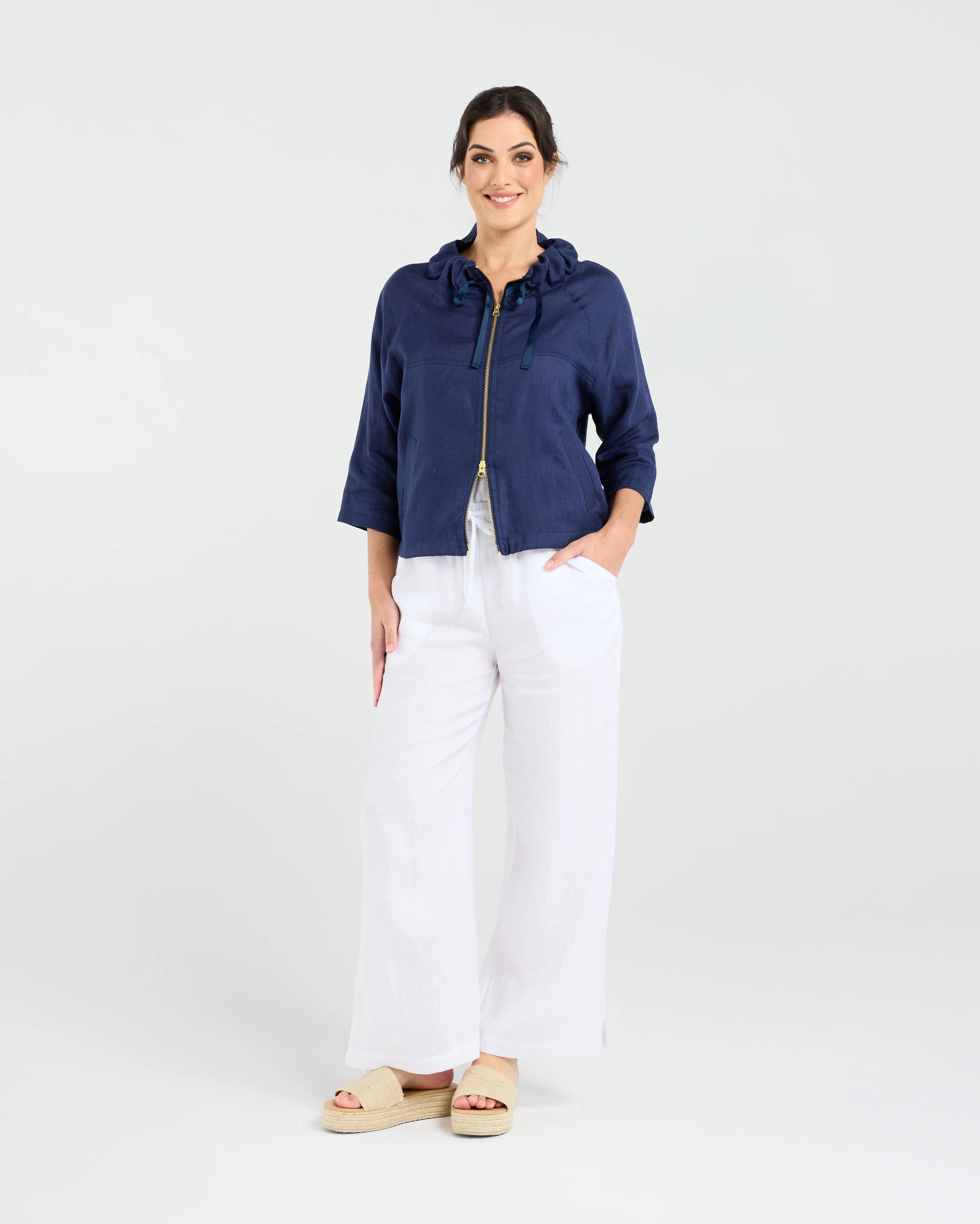 Blackstone Victoria Zip Jacket - French Navy - Image 4