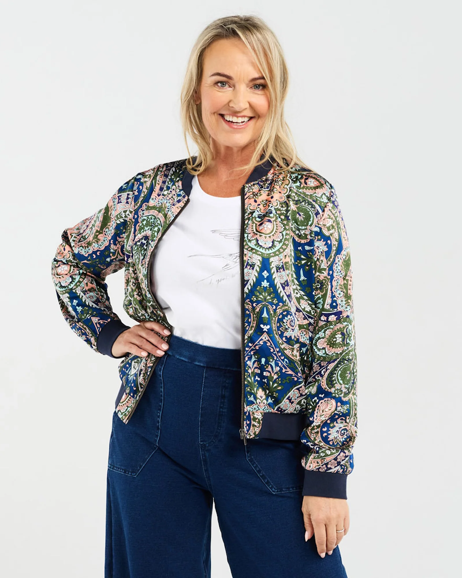Blackstone Yvette Satin Bomber