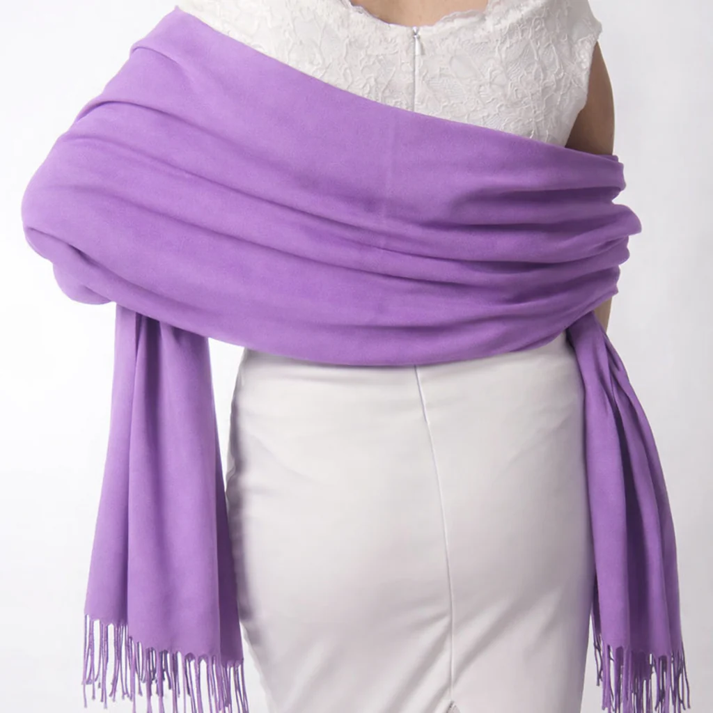 Cashmere Pashmina Lightweight - Light Lilac - Image 2