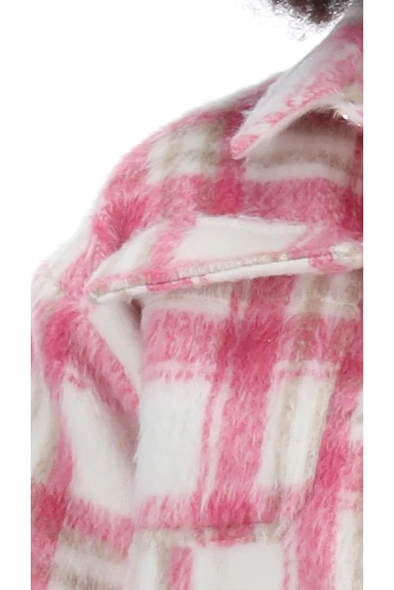 Charlo Annalise Shacket Pink Check - Image 3