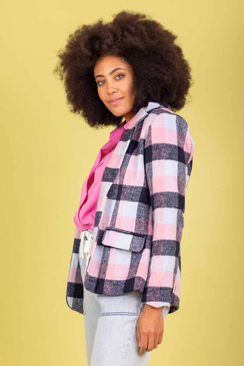 Charlo April Blazer Navy Check - Image 2