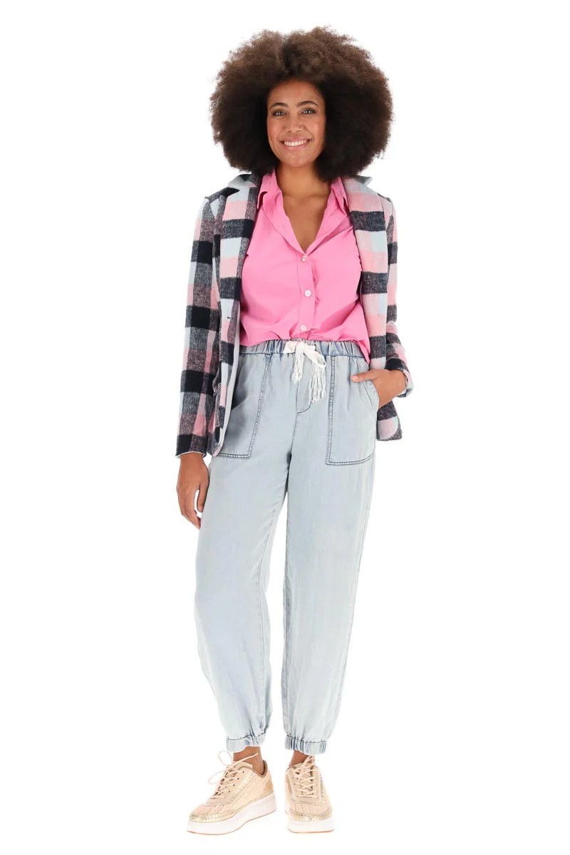 Charlo April Blazer Navy Check - Image 6