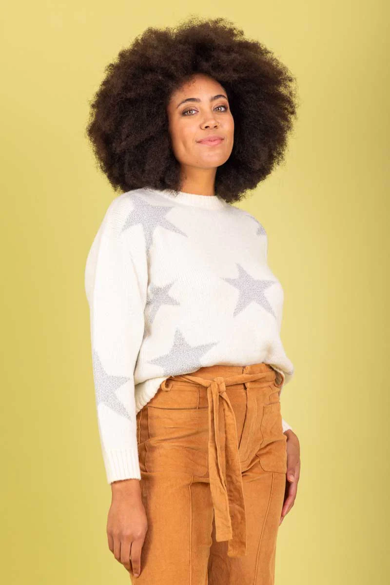 Charlo Bianca Star Knit Off White - Image 3