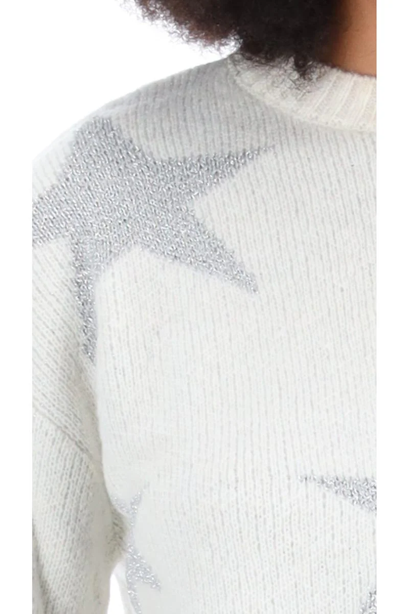 Charlo Bianca Star Knit Off White - Image 4