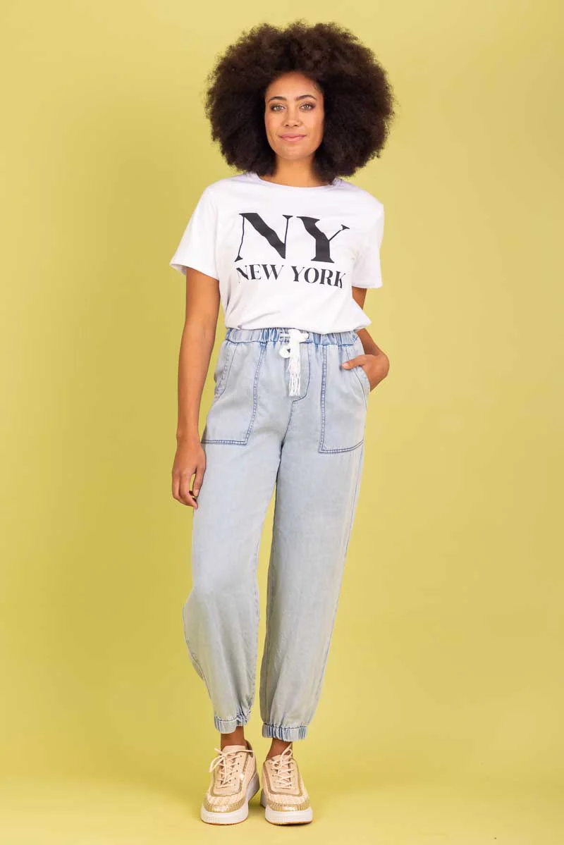 Charlo Carrie Cargo Pant Denim Lyocell - Image 2