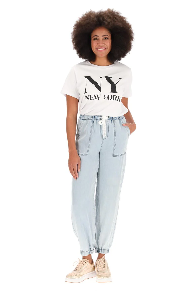 Charlo Carrie Cargo Pant Denim Lyocell - Image 4