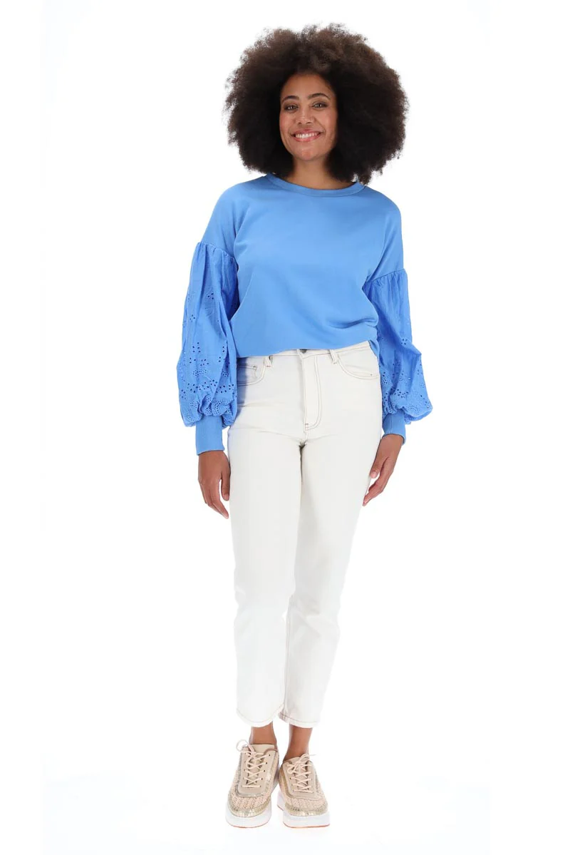 Charlo Dee Cotton Embroidered Sweater - Image 3