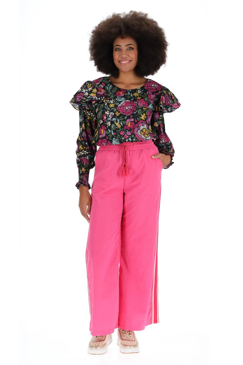 Charlo Giselle Cotton Pant Pink - Image 5