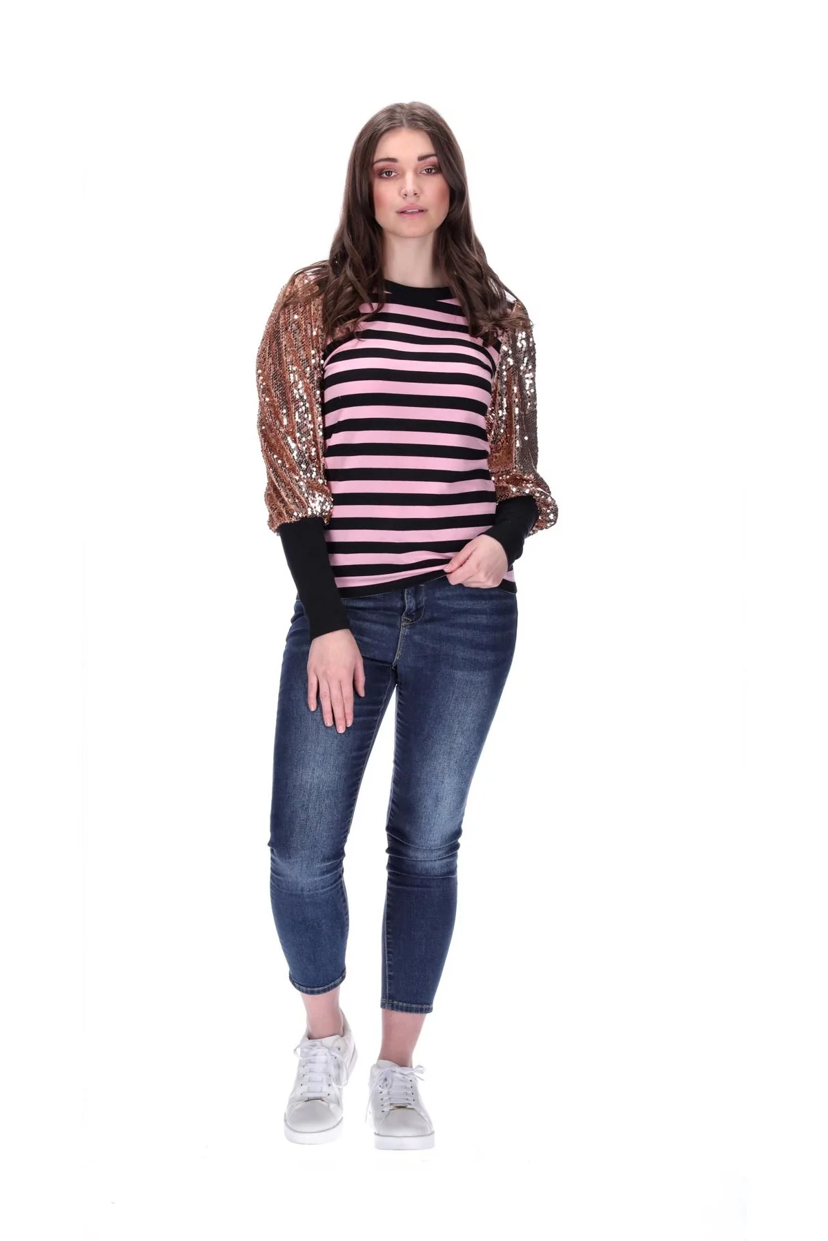 Charlo Indy Sequin Top-Rose Gold - Image 2