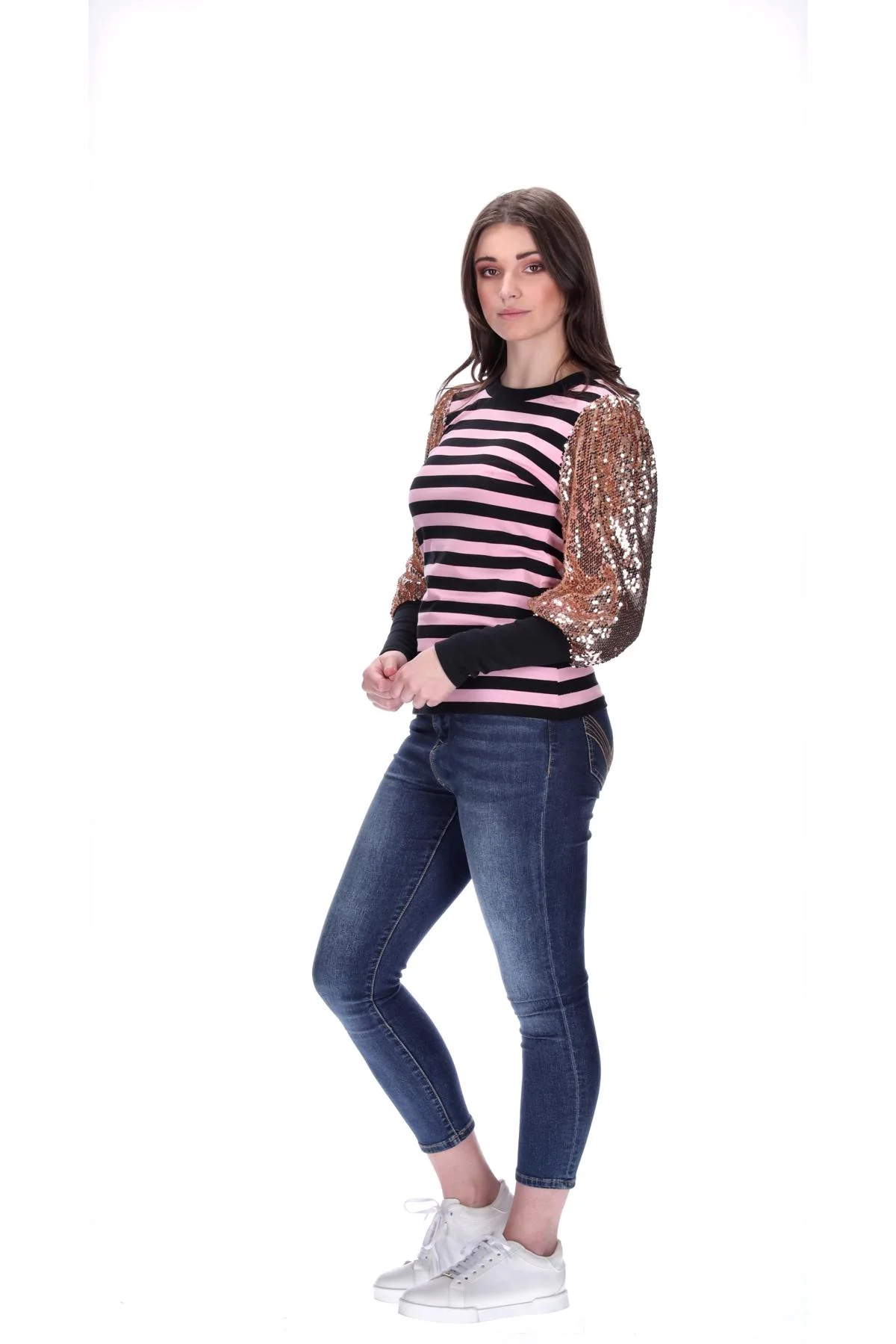 Charlo Indy Sequin Top-Rose Gold - Image 3