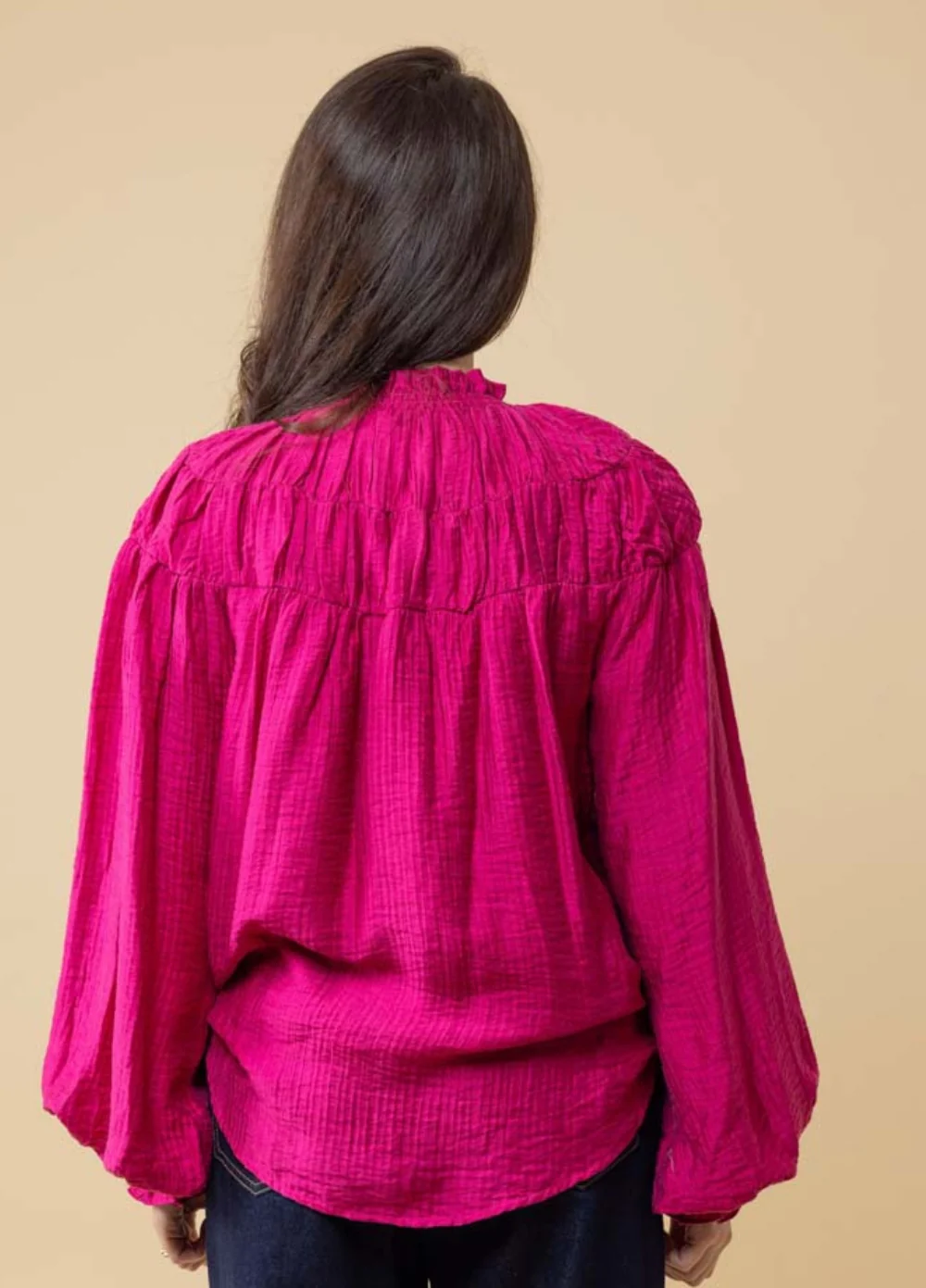 Charlo Jontee Long Sleeve Top-Pink - Image 4