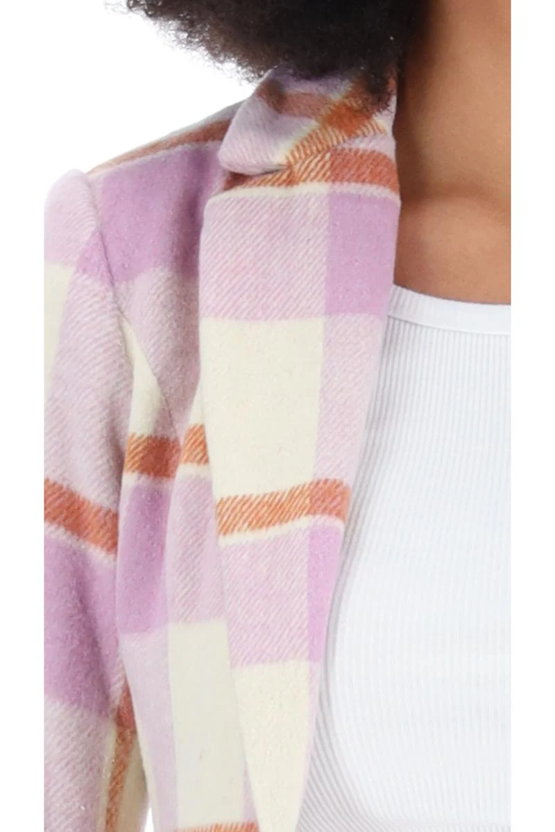 Charlo Nadia Blazer Liliac Check - Image 5