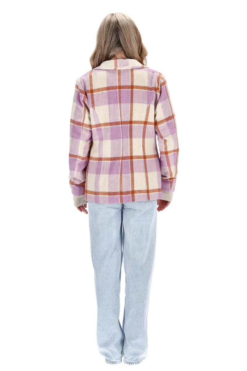 Charlo Nadia Blazer Liliac Check - Image 6