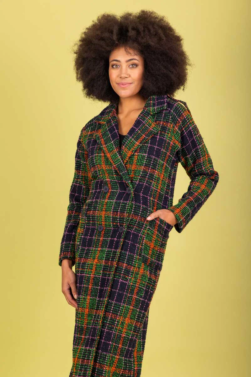 Charlo Simone Check Coat - Image 4