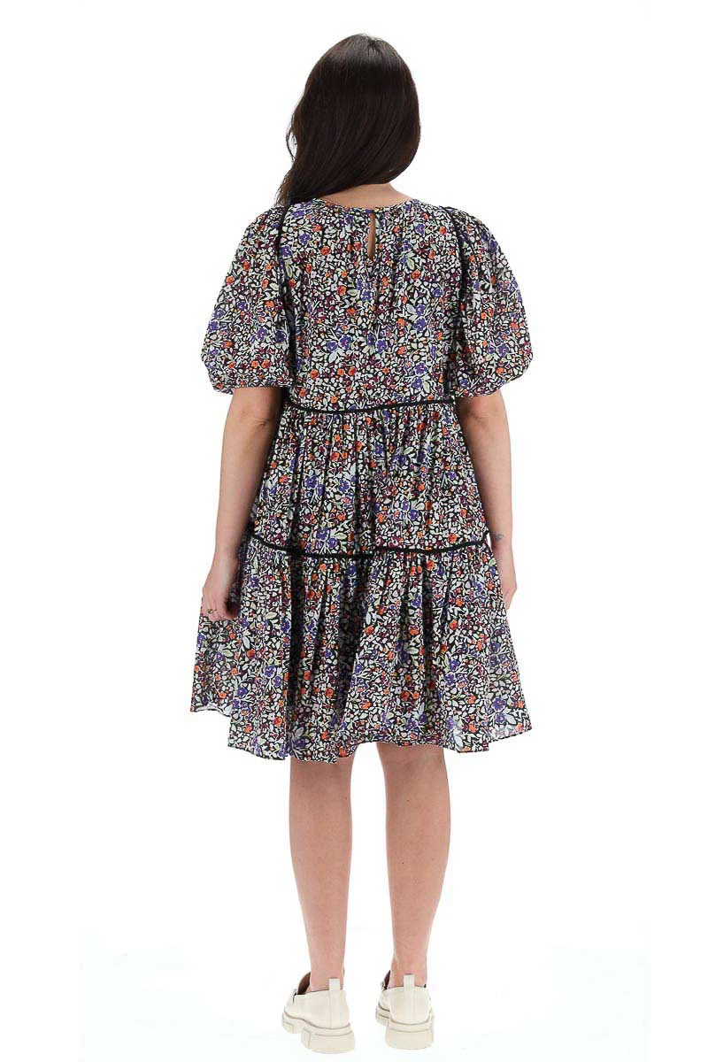 Charlo Simone Dress Black Floral - Image 4