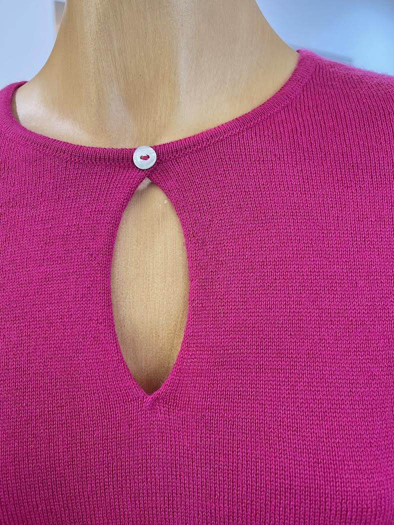 Classic Keyhole Jumper - Cerise - Image 2