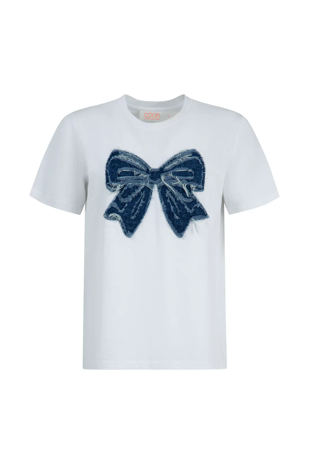 COOP SIMPLY BOWTIFUL T-Shirt- White & Denim - Image 4