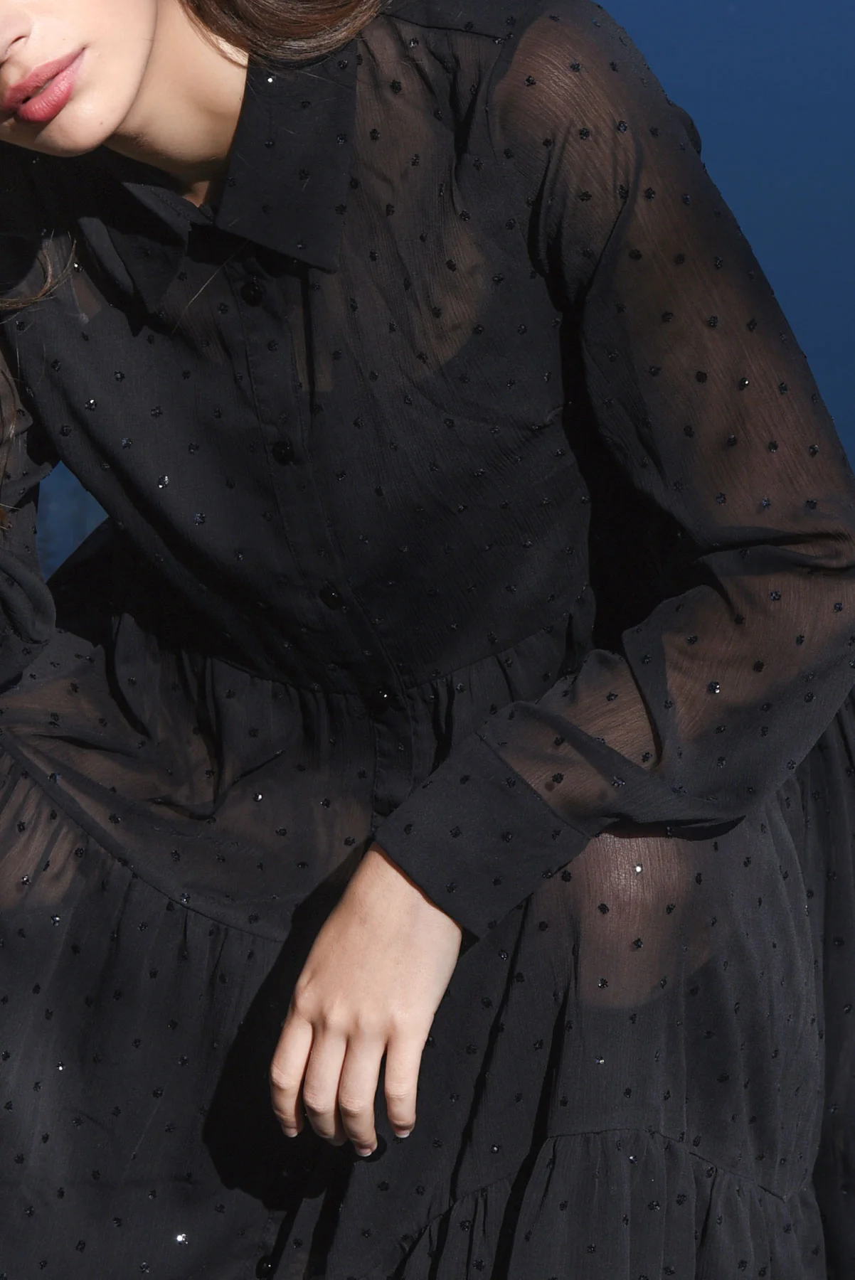 COOP Sun & The Swoon Dress - Black Chiffon - Image 6
