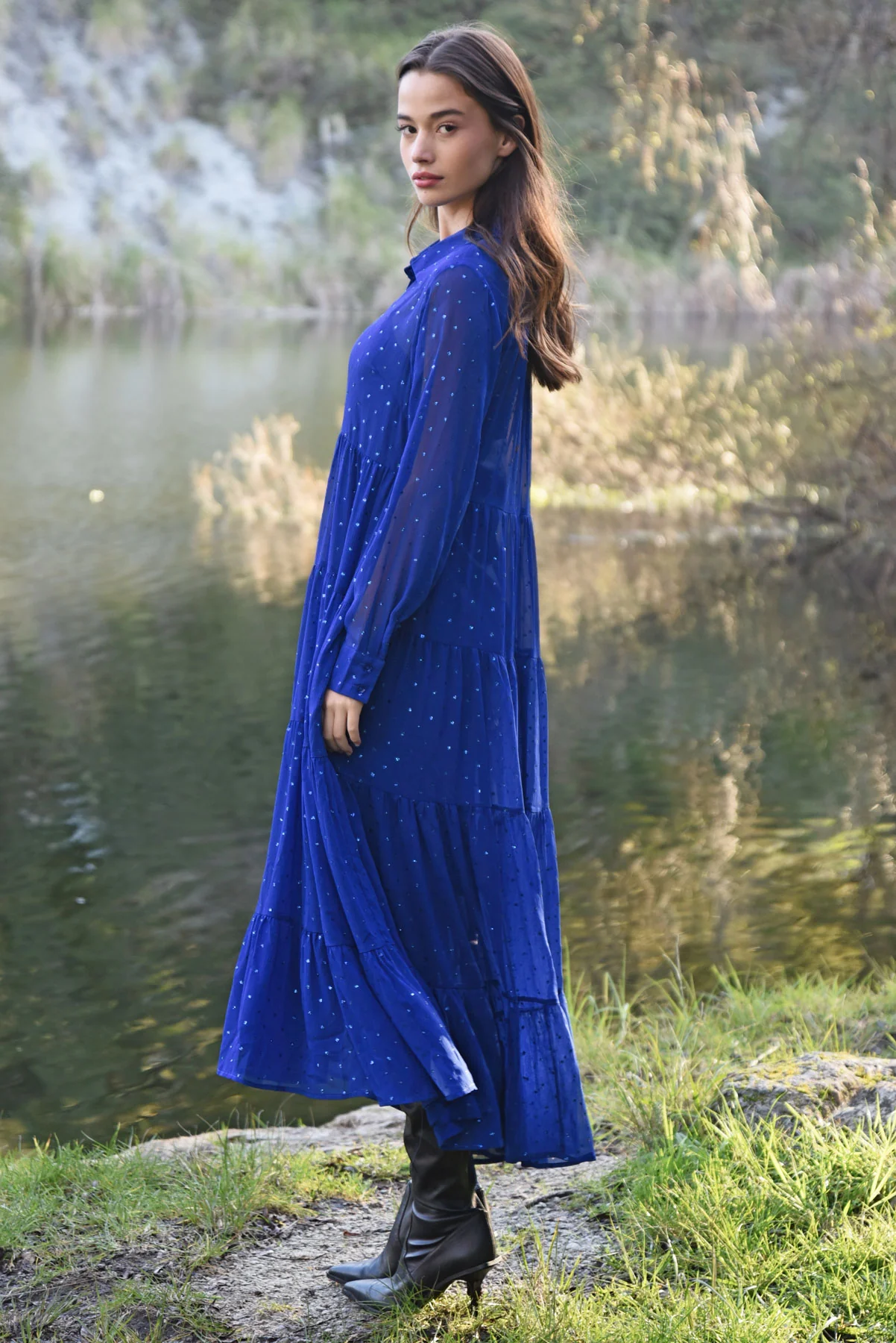 COOP Sun & The Swoon Dress - Blue - Image 5