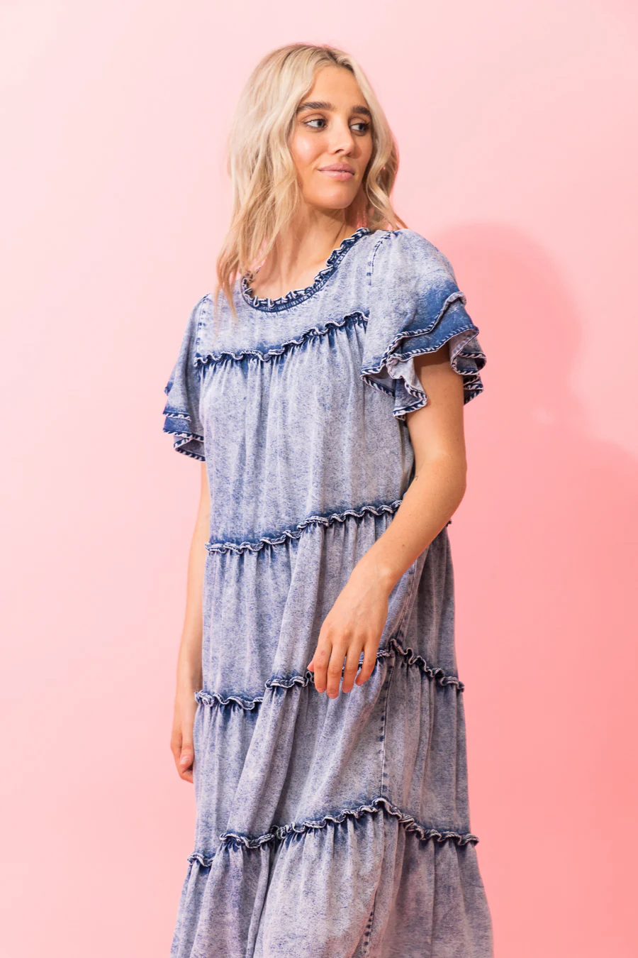 Charlo Arianna Dress - Blue - Image 2