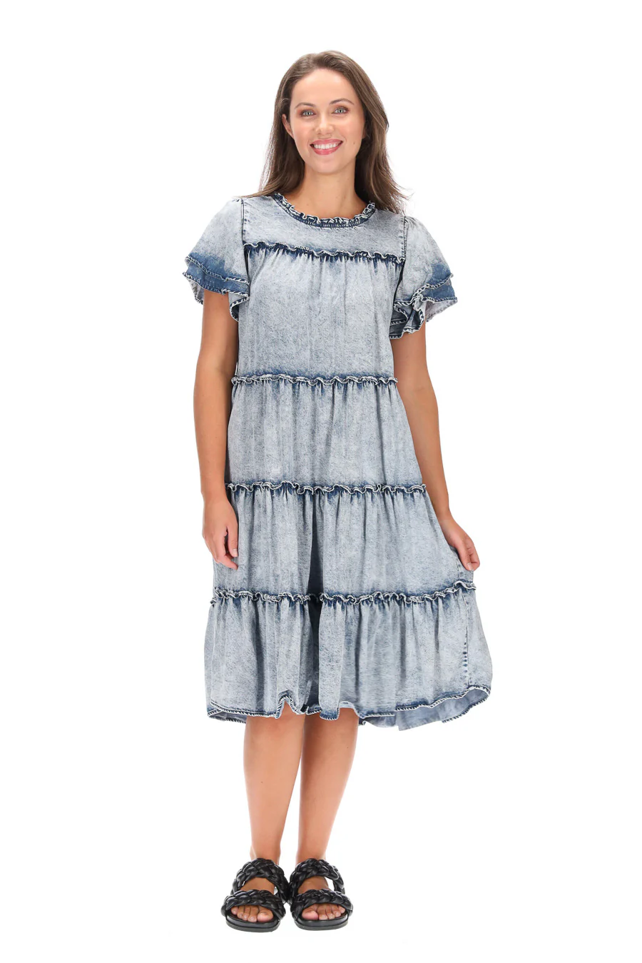 Charlo Arianna Dress - Blue - Image 4