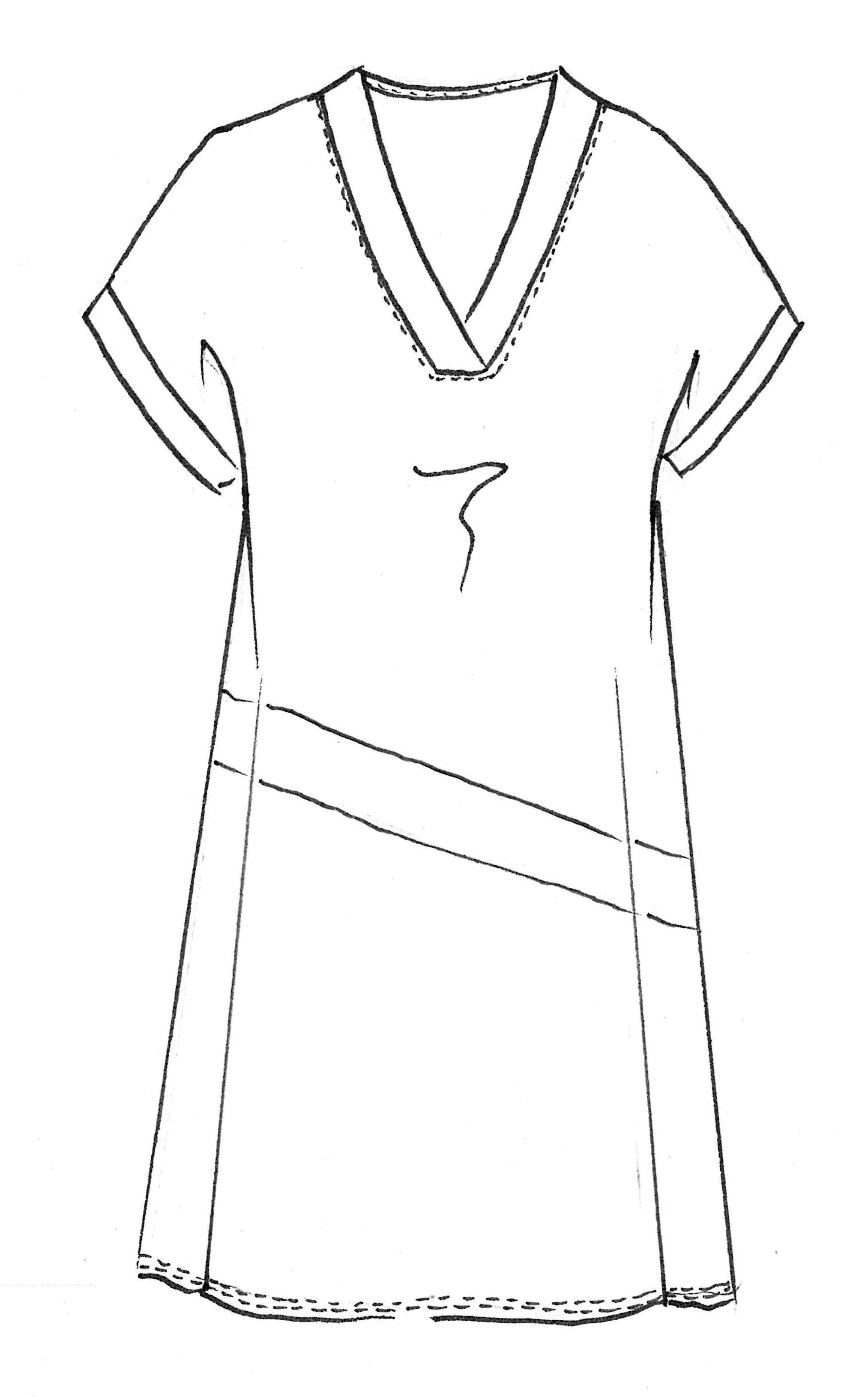 Paula Ryan V Neck A-Line Dress