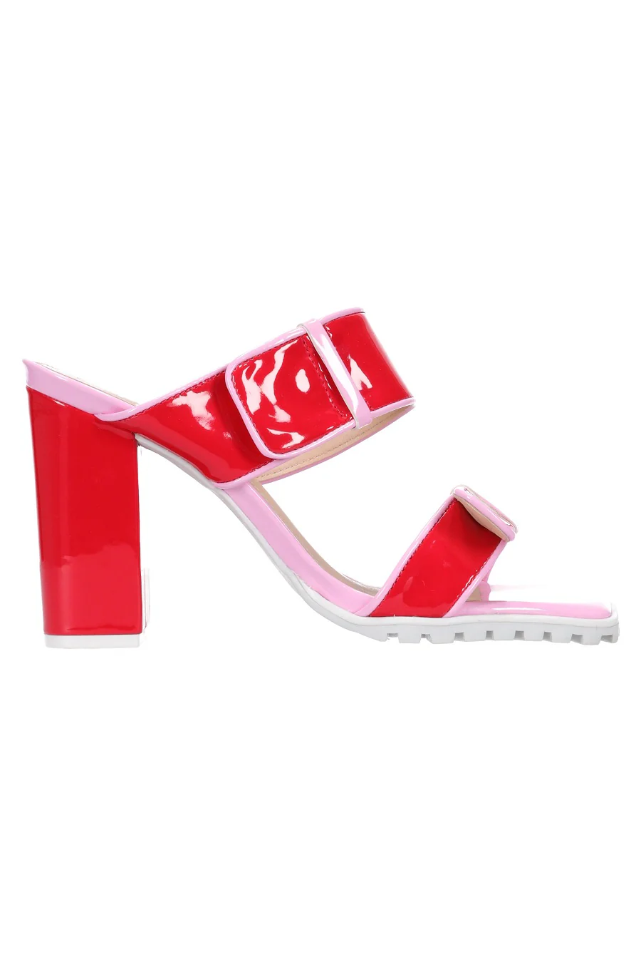 Hey Monday Billie Heel Pink & Red - Image 3