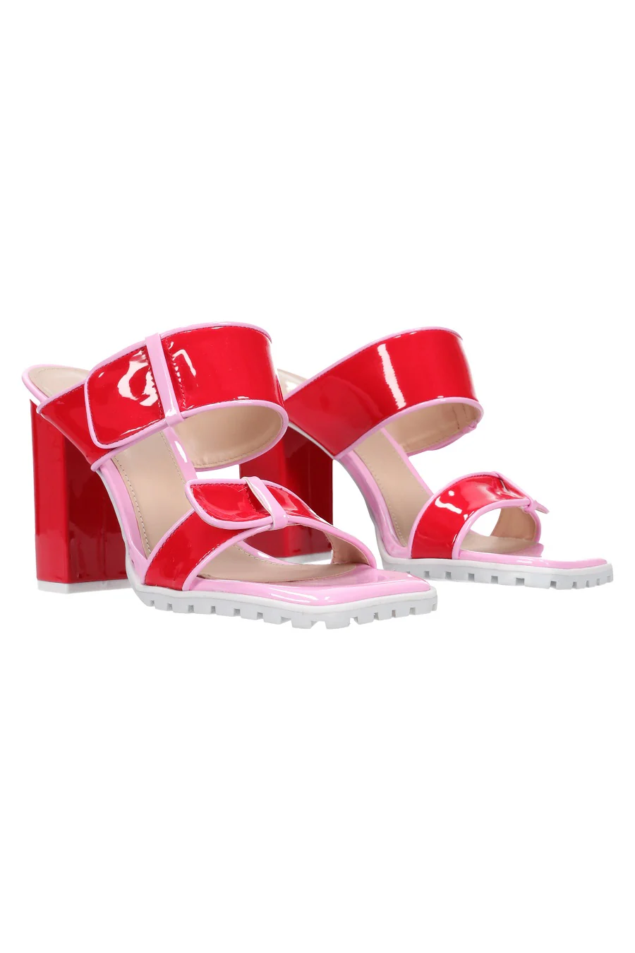 Hey Monday Billie Heel Pink & Red - Image 4