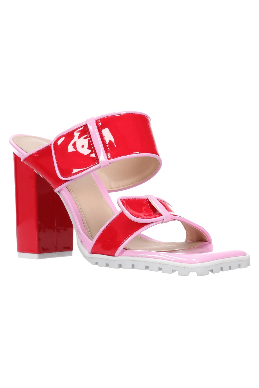 Hey Monday Billie Heel Pink & Red - Image 5