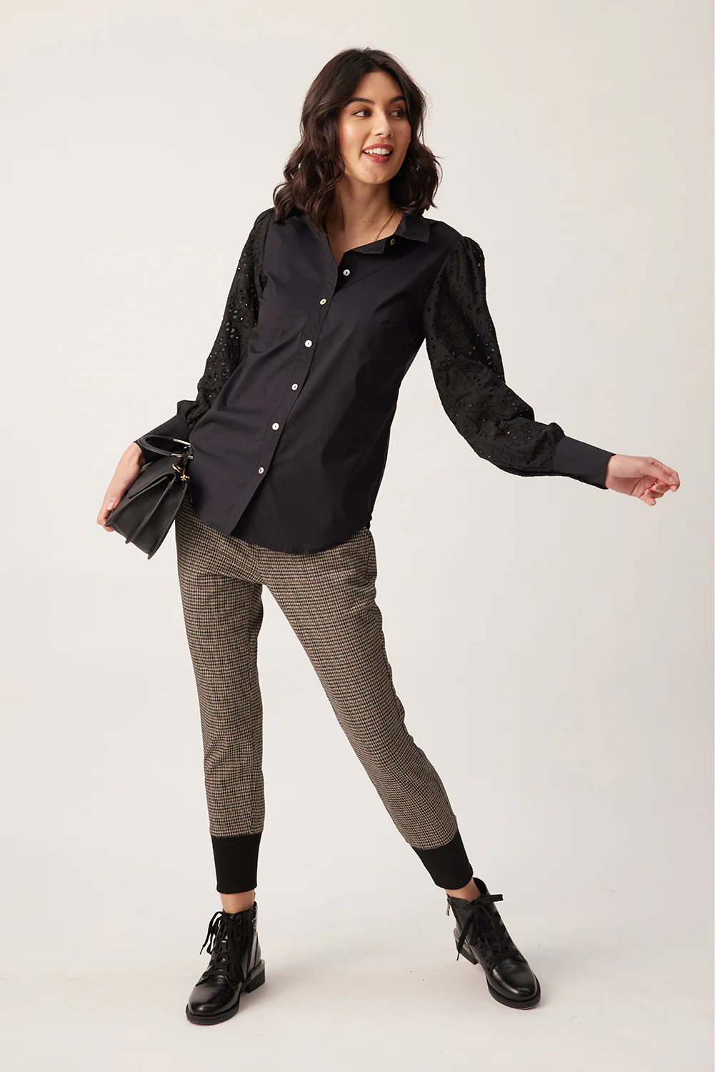 Lemon Tree Gabrielle Pant - Large Check - Image 5