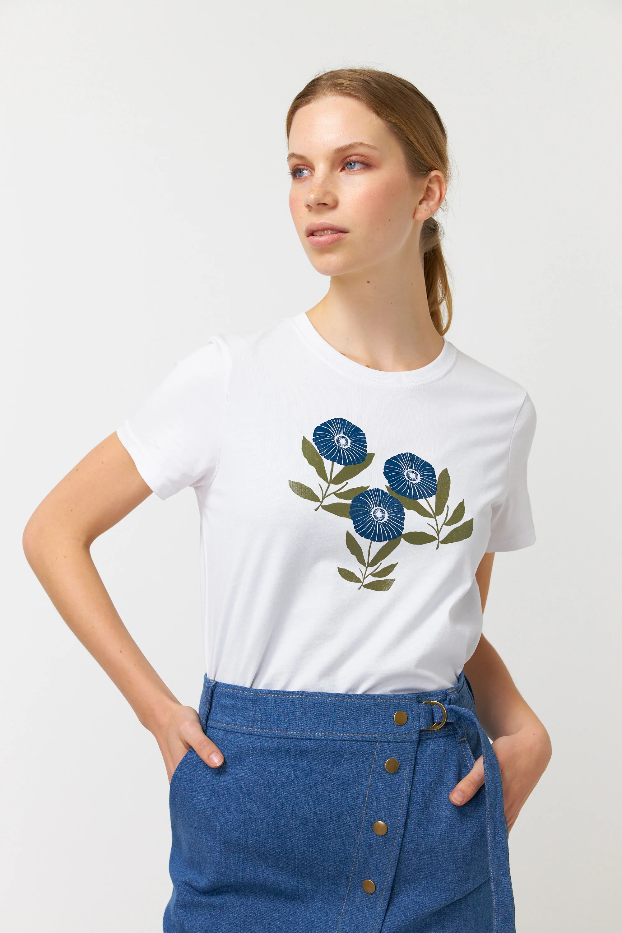 Sylvester Strawflower T shirt White - Image 3
