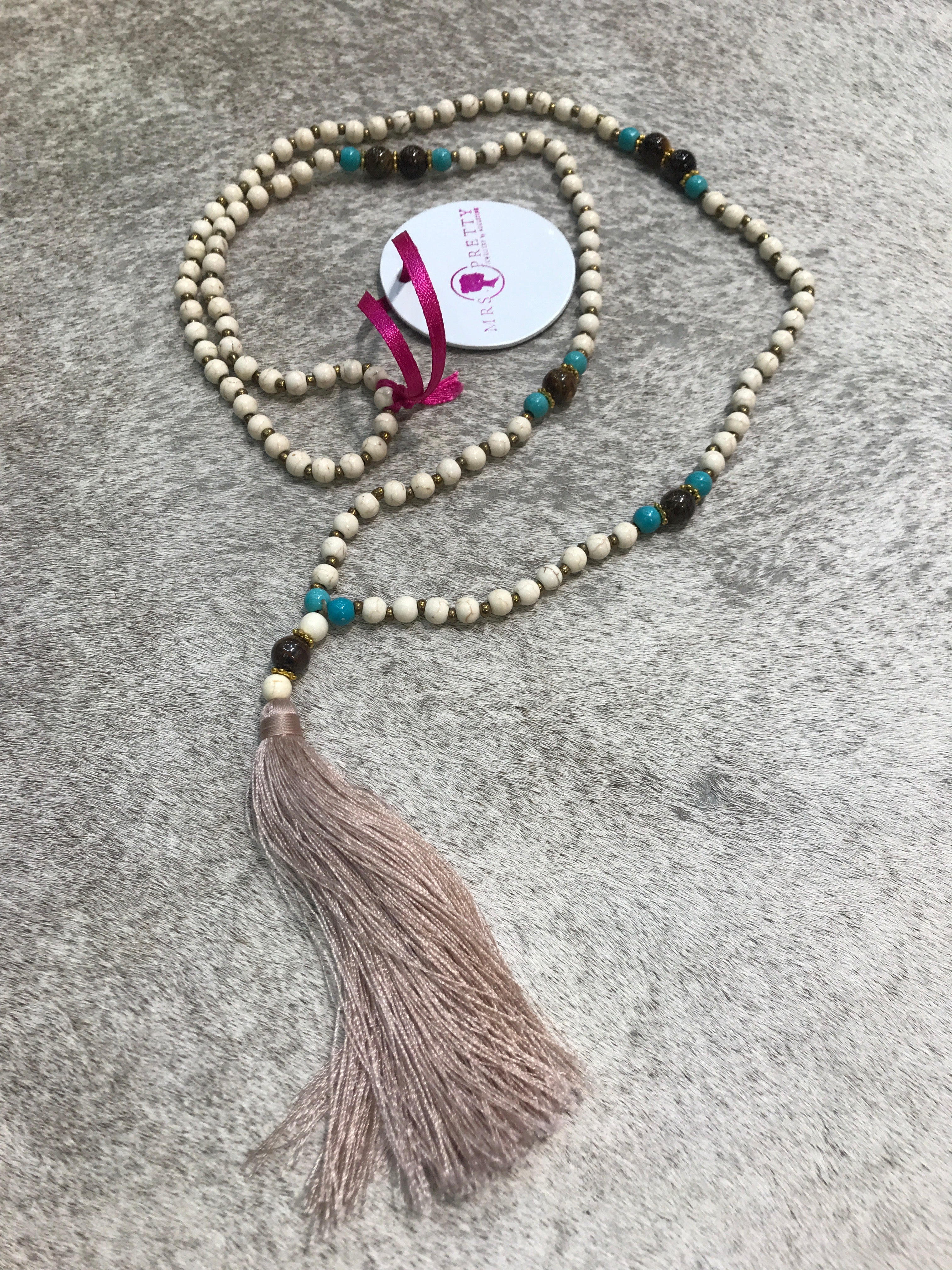 Mrs Pretty Boho Necklace - Beige - Image 2