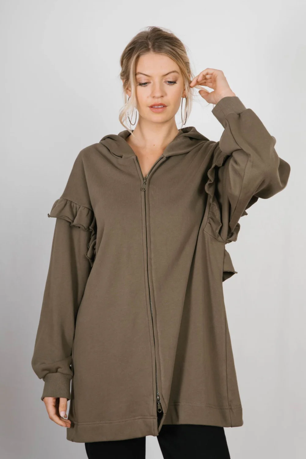 Toby/David Pond Nyc Hoodie Khaki - Image 2