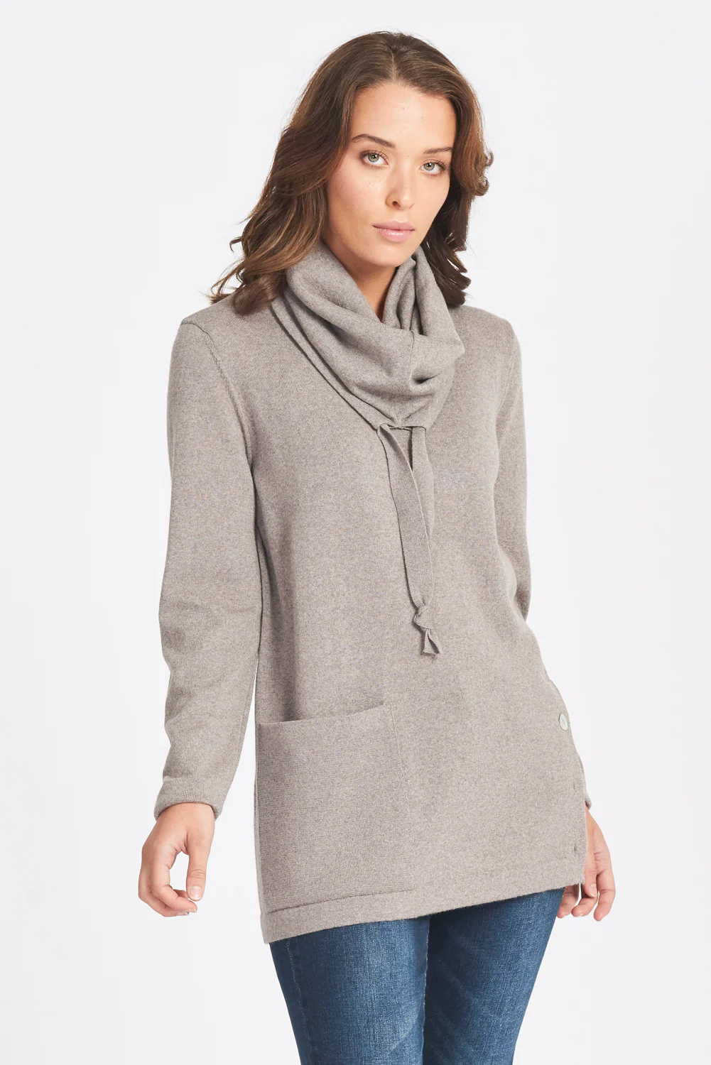 Cowl Neck Jumper - Pumpkin - Image 3