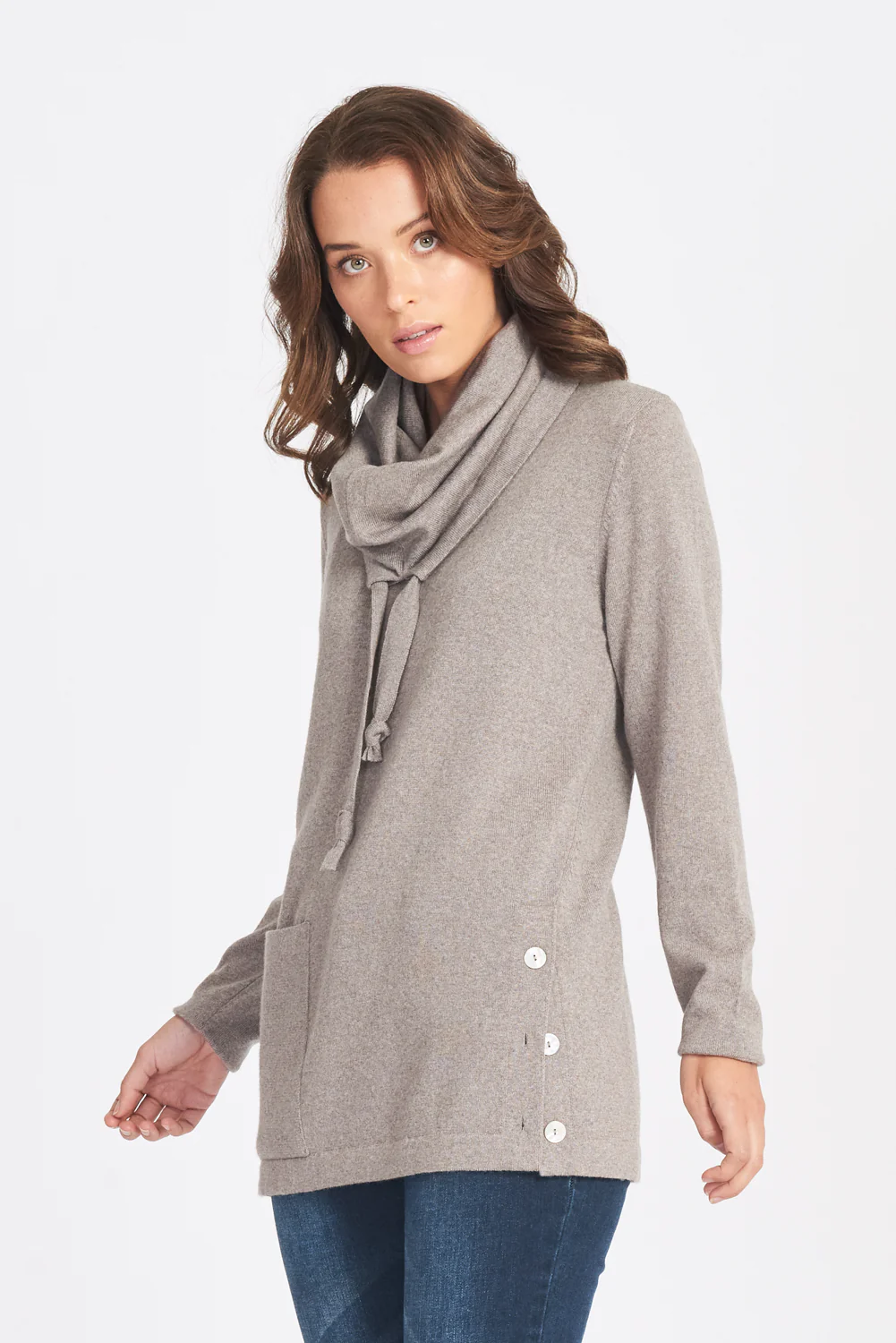 Cowl Neck Jumper - Tamarillo