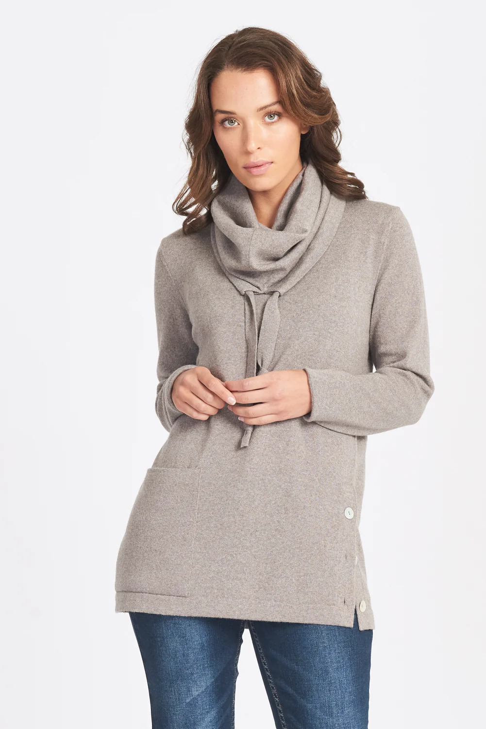 Cowl Neck Jumper - Tamarillo - Image 3