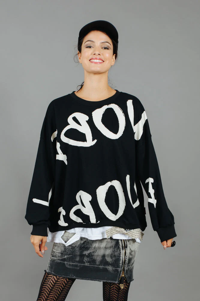 David Pond Graffiti Sweat - Black - Image 2