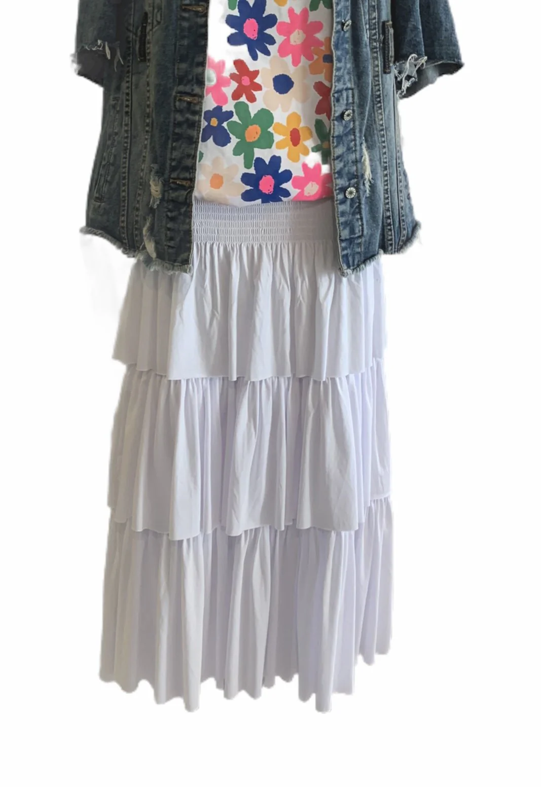David Pond Layer Skirt - White