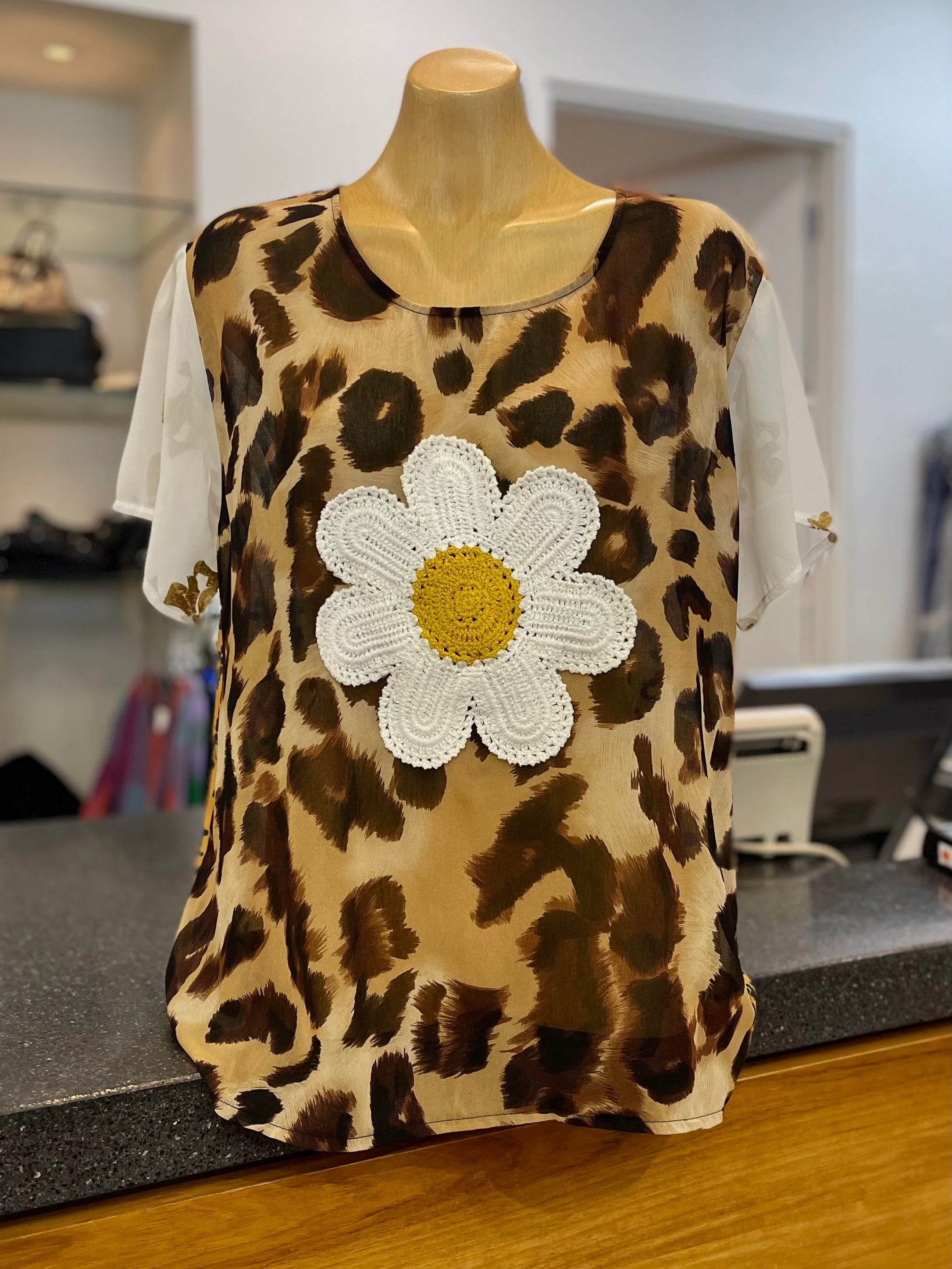 David Pond Perfect Tee - Woven Flower/ Animal
