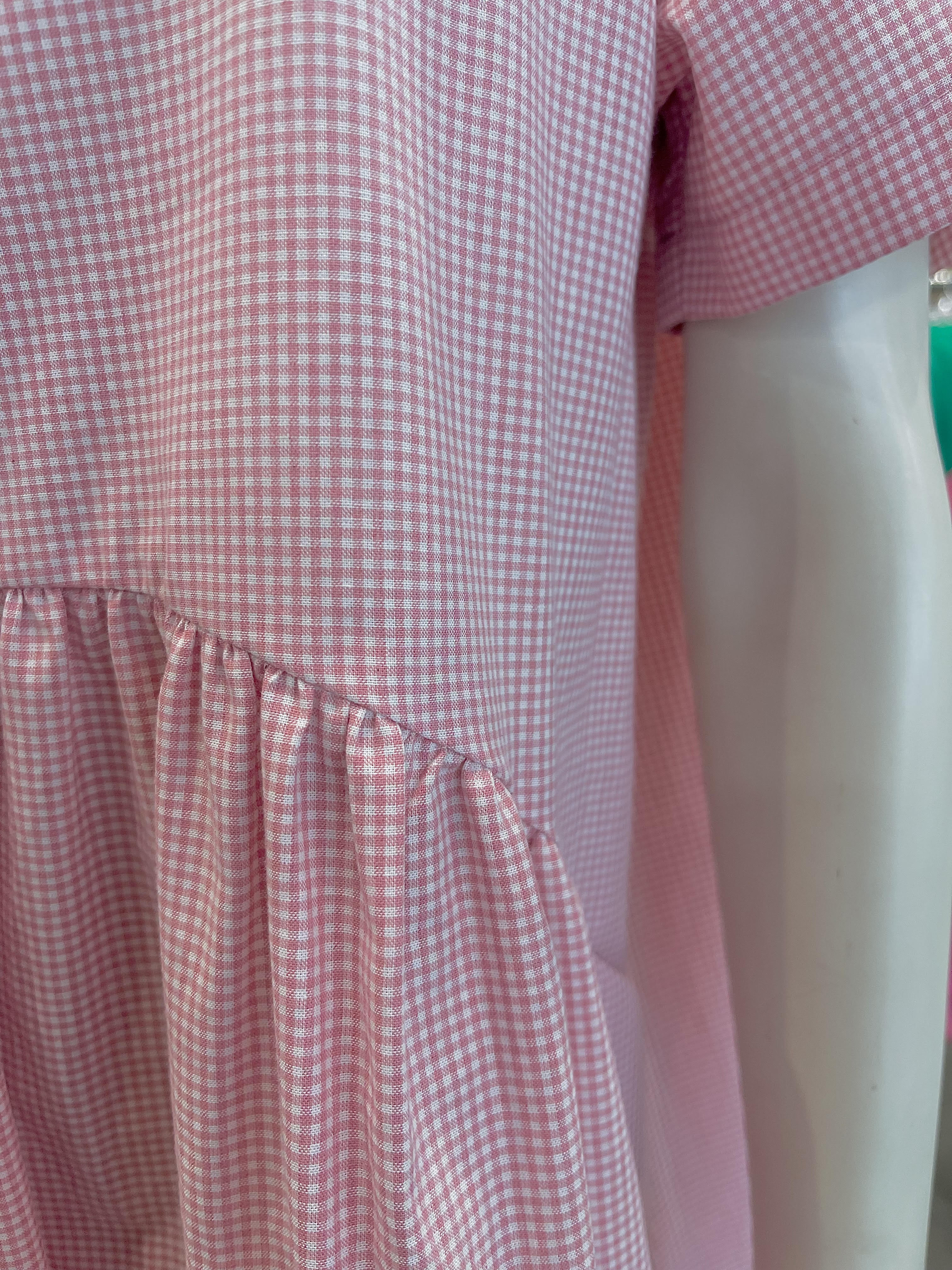 David Pond Venice Dress - Baby Pink Gingham - Image 2