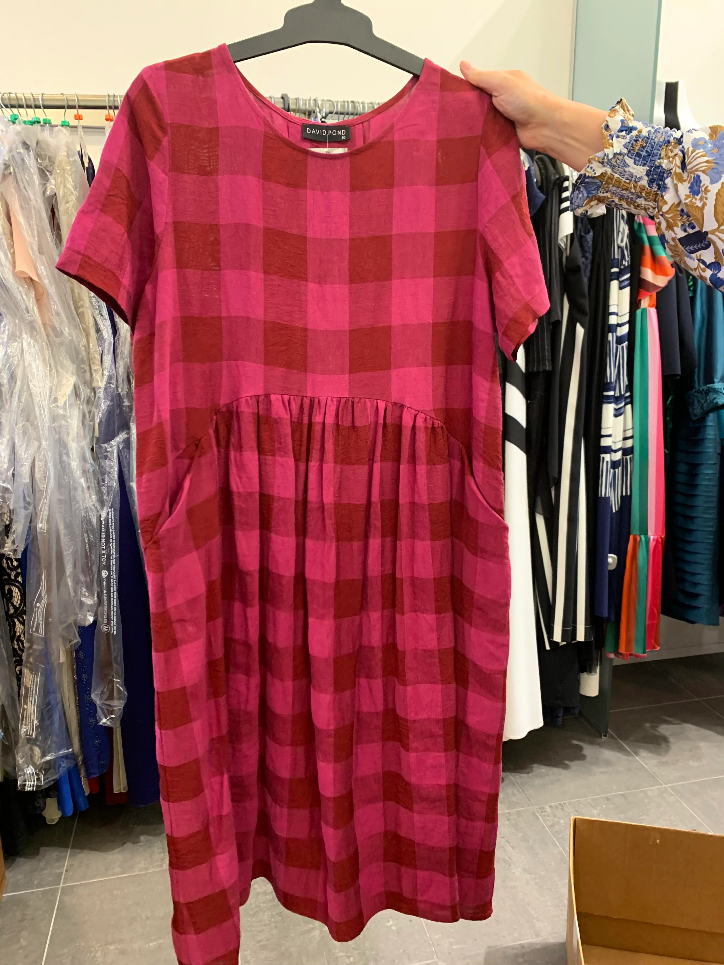 David Pond Venice Dress - Cerise/Burgundy - Image 2