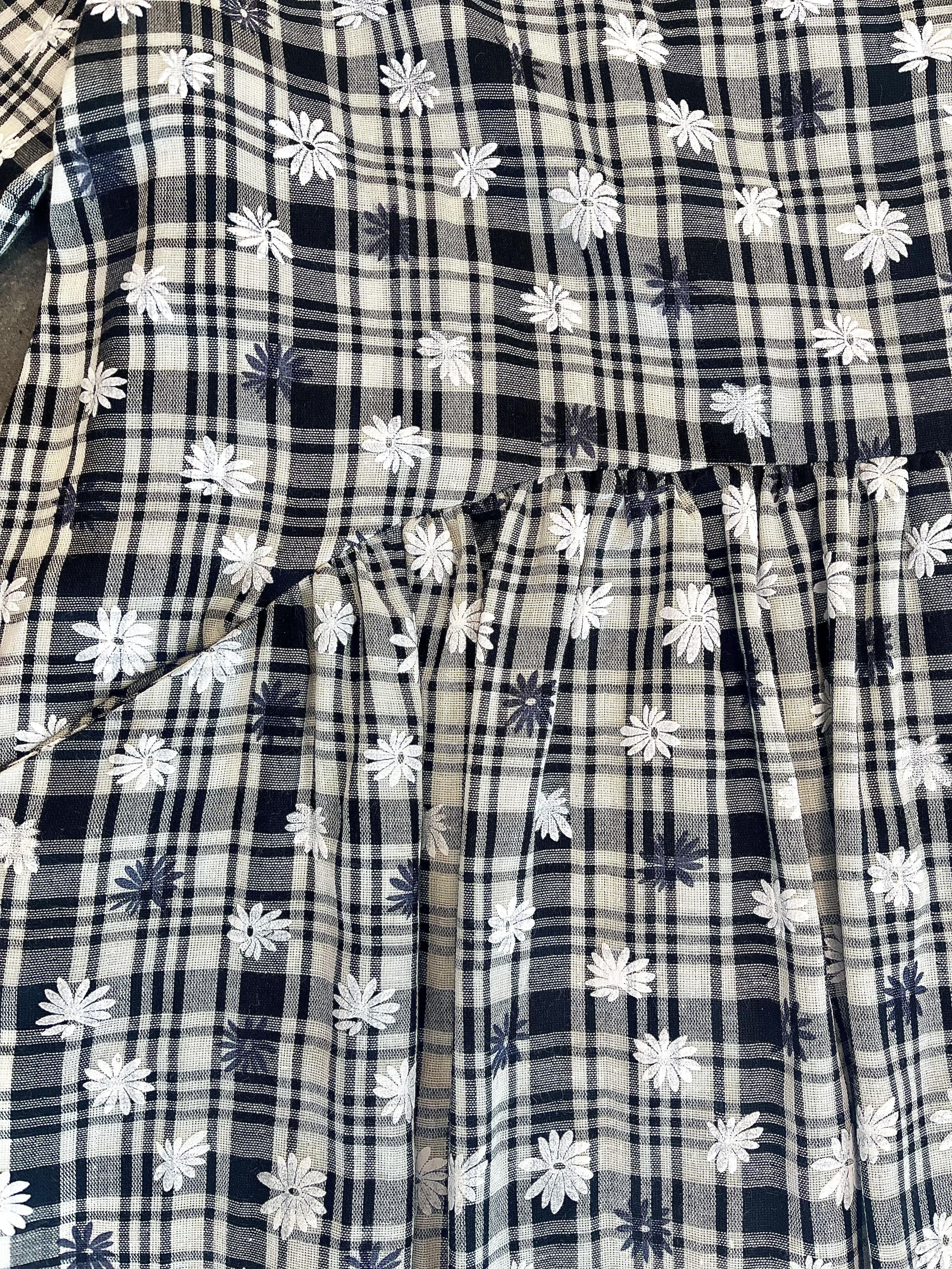 David Pond Venice Dress - Flower Check Gingham - Image 2