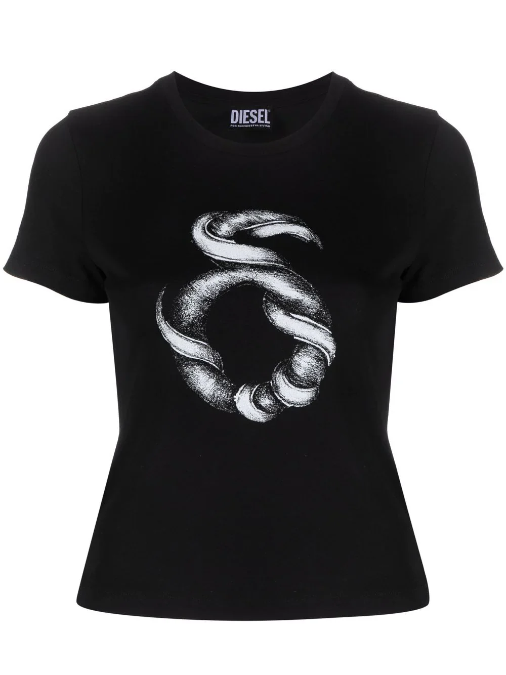 Diesel Black Graphic T-Shirt - Image 3