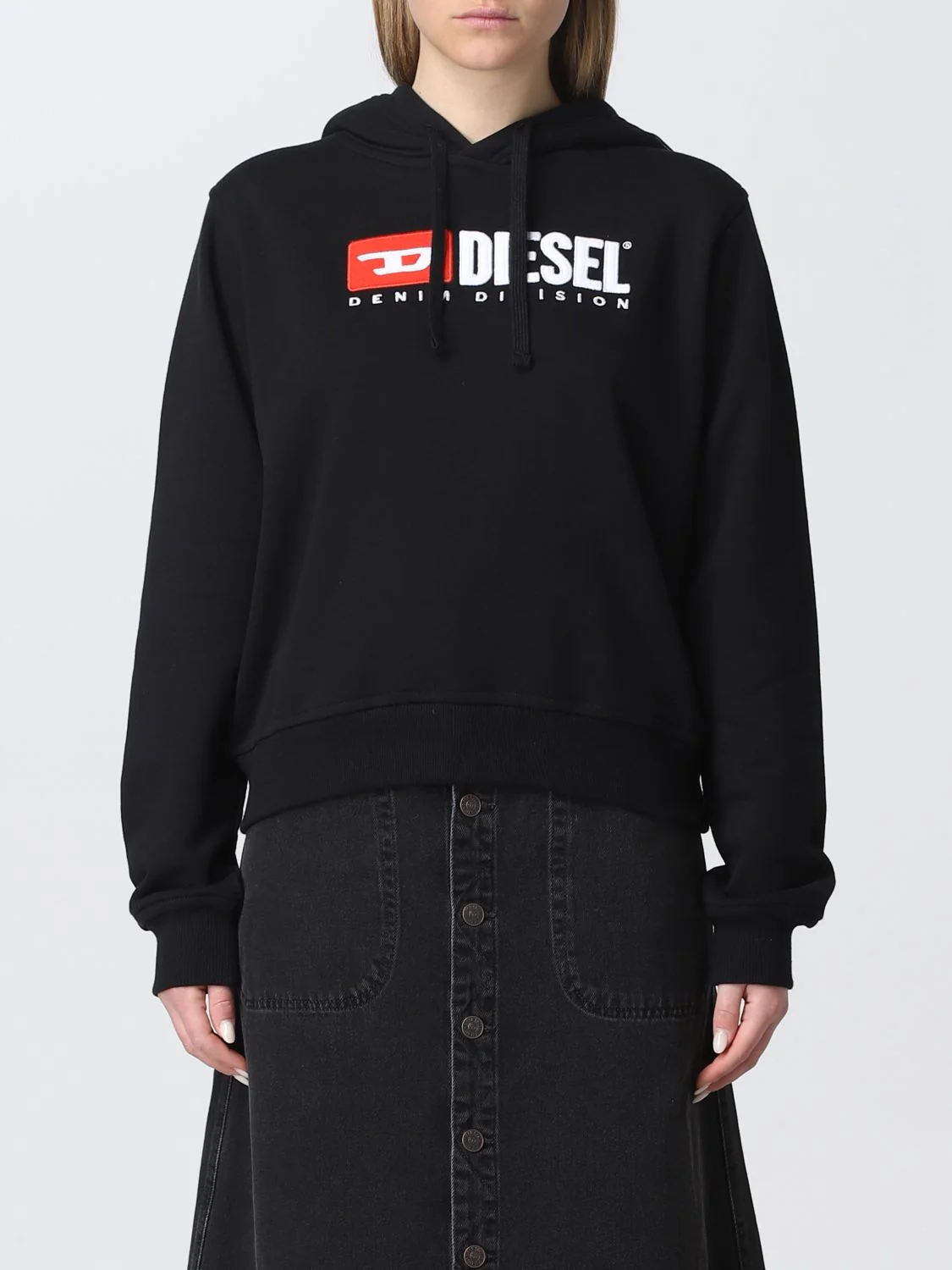 Diesel F-Reggy Hood-Div Sweat - Black - Image 3