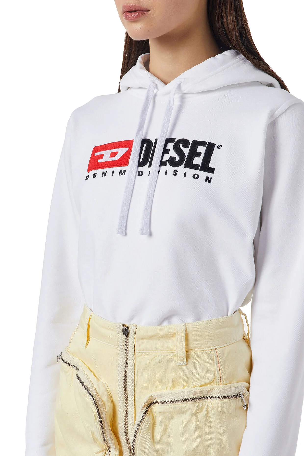 Diesel F-Reggy Hood-Div Sweat - White - Image 2