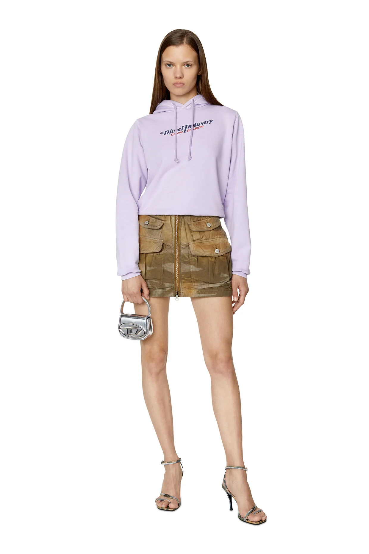 Diesel F Reggy Hoodie - Lilac - Image 3