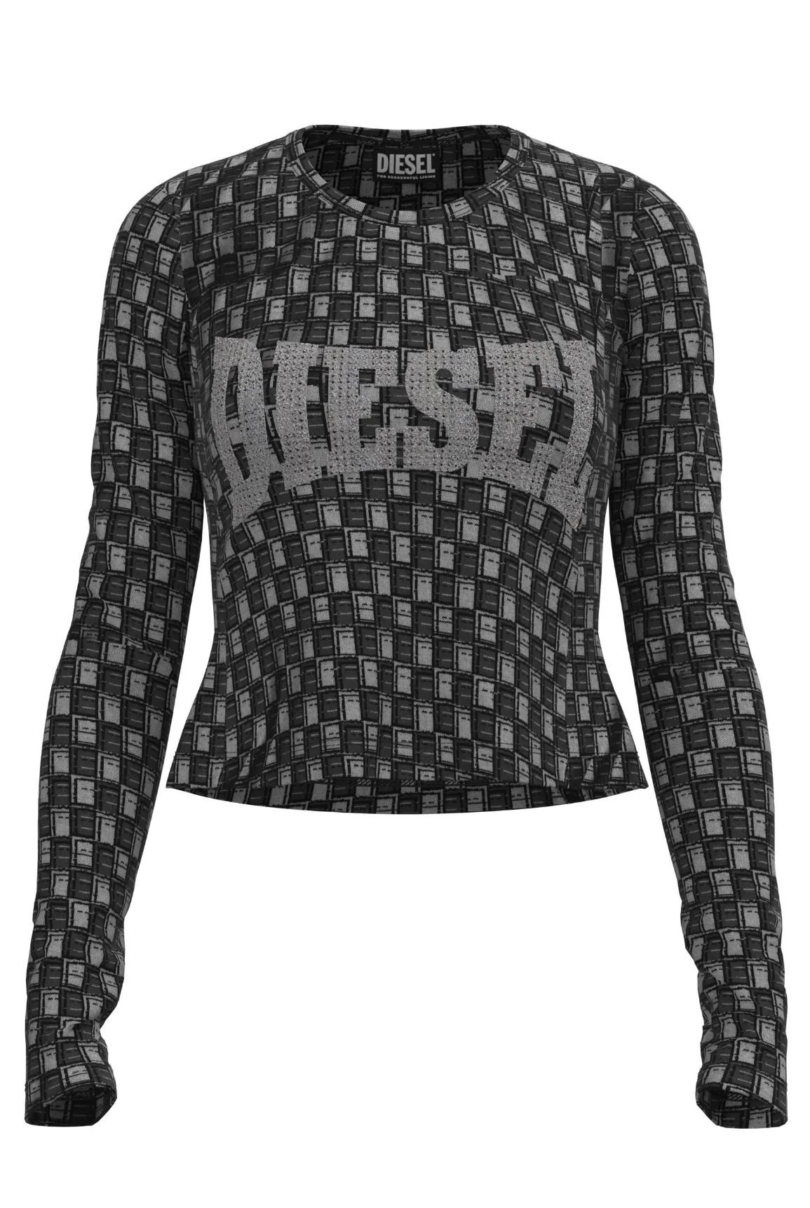 Diesel T-Inacrop Tee - Grey - Image 4