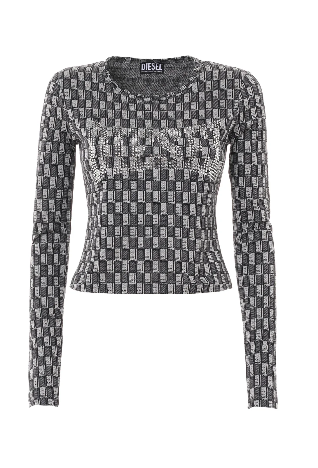 Diesel T-Inacrop Tee - Grey - Image 6
